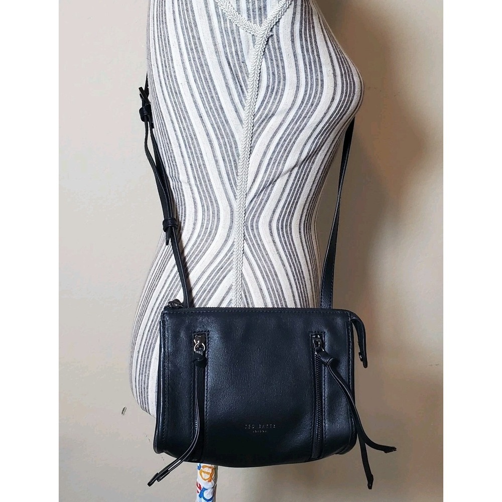 Ted Baker London Hennleyy Crossbody Small Leather Bag Black Tassel Zip NWOT
